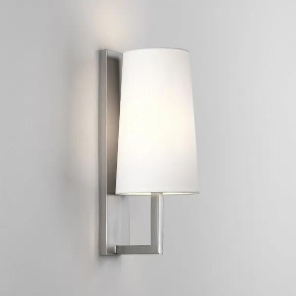 Astro Riva 350 wandlamp exclusief E27 mat nikkel 8x35cm IP44 staal A 7022