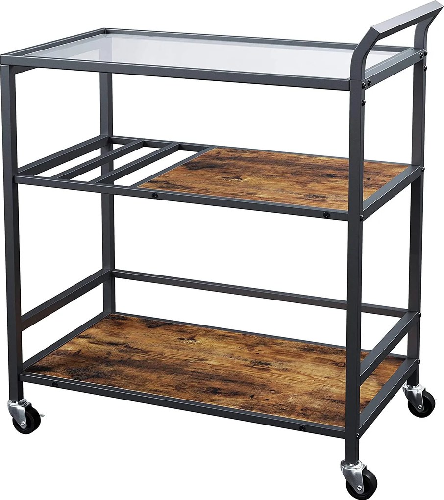 Nancy's Homer Keukenwagen - Keukentrolleys - Industriële Trolley - 75 x 40 x 86 cm (L x B x H)