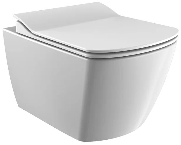 Creavit Design Hangend Toilet - 37x51.3cm - spoelrandloos - verborgen bevestiging - wit EG321-11CB00E-0000