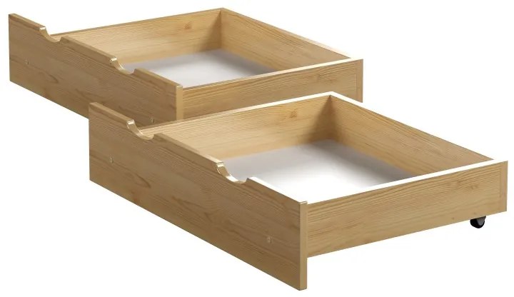 Kinderen Licht eiken Dubbele lades - Opbergruimte onder bed 5056231770286 Children's Beds Home, 190x90 Children's Beds Home