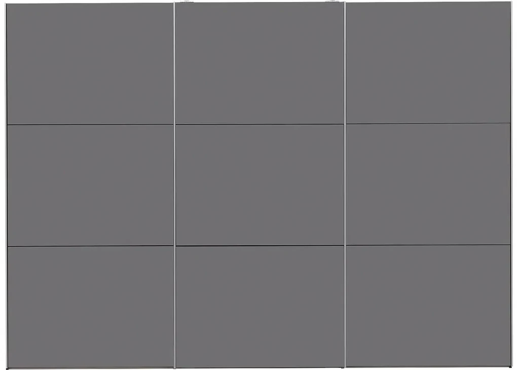 Goossens Kledingkast Easy Storage Sdk, 303 cm breed, 220 cm hoog, 3x 3 paneel glas schuifdeuren