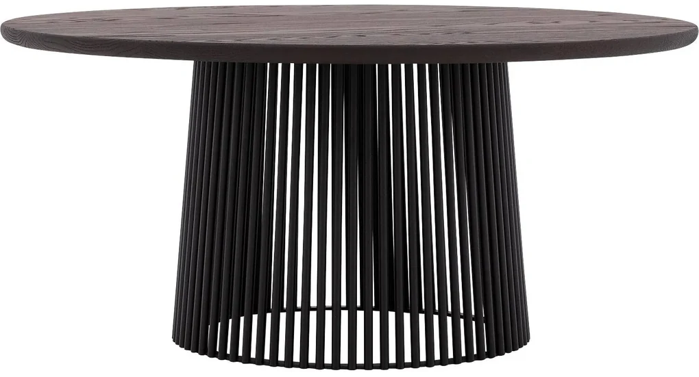 Goossens Excellent Salontafel Uniek rond, hout eiken bruin, elegant chic, 80 x 37 x 80 cm