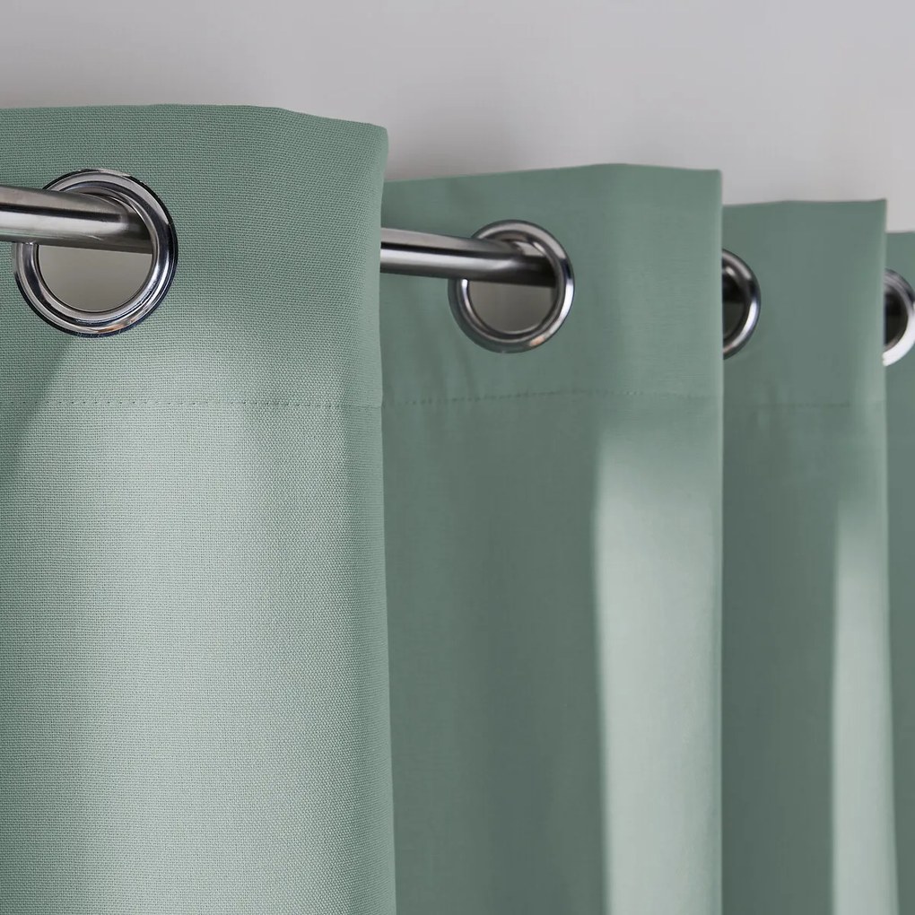 Verduisterend katoenen radiatorgordijn met oogjes Scenario