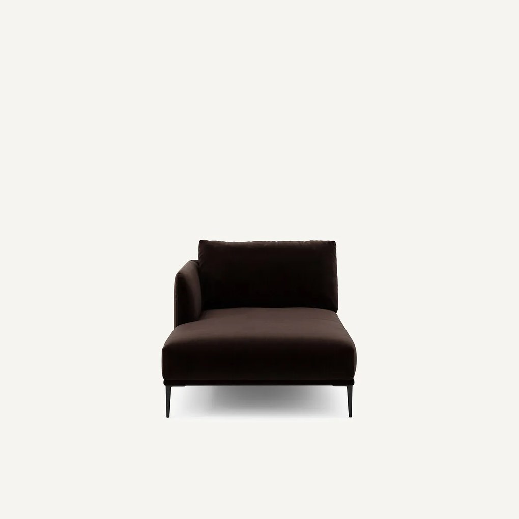 Fluwelen longchair, Oscar, ontwerp Emmanuel Gallina