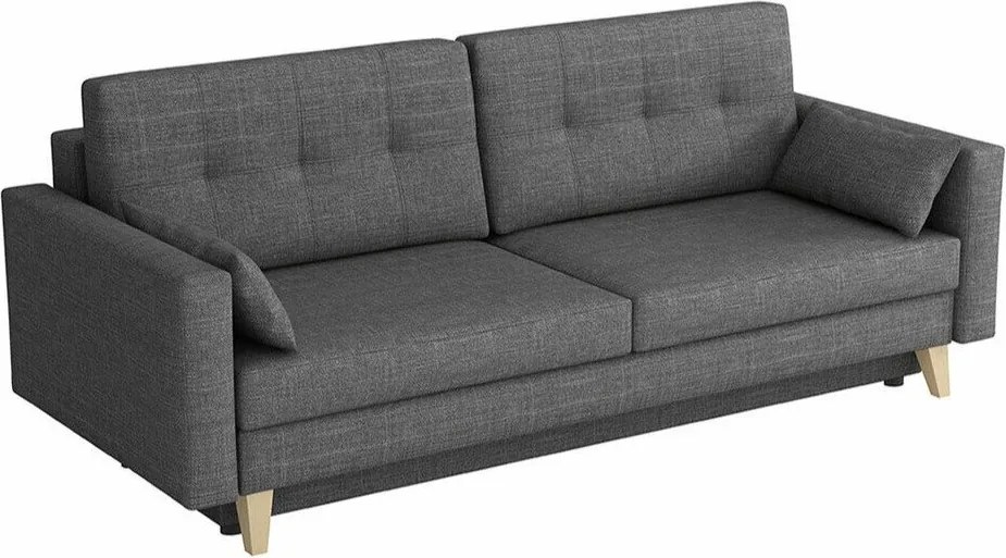 Slaapbank Columbus 113, Aantal zitplaatsen: 4, Aanwezig, 90x225x100cm, 91 kg, Poten: Hout, Hout: Grenen