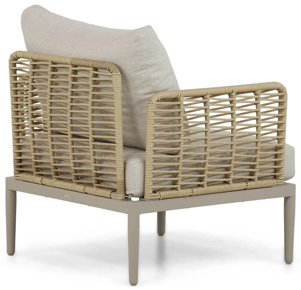 Tuinstoel Wicker/Aluminium/Aluminium/wicker Taupe-naturel-bruin Coco Ibiza