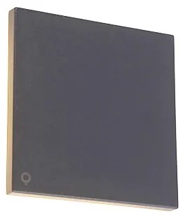 Design wandlamp grijs aluminium 15 cm incl. LED 9W - Skyf