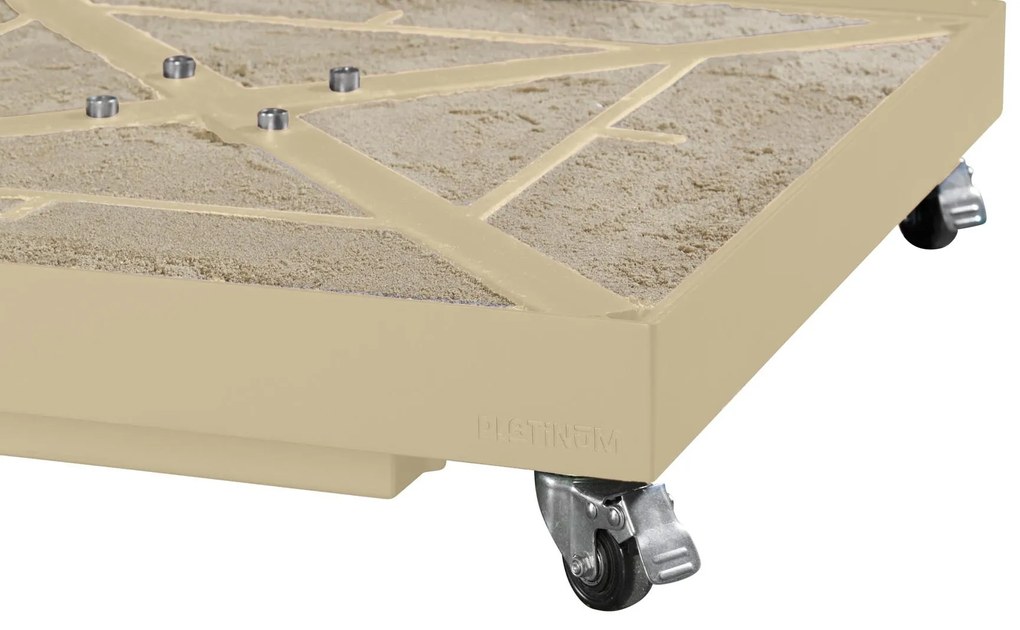 Platinum Challenger parasol Premium T2 3.5 - Champagne Teak + vulbare voet + hoes