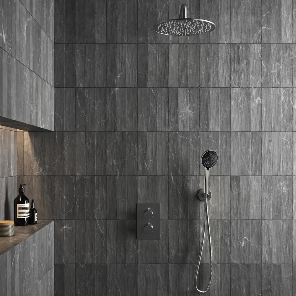 Saniclear Exclusive volledig 304 RVS inbouw regendouche 20cm met 3 standen handdouche wandmontage