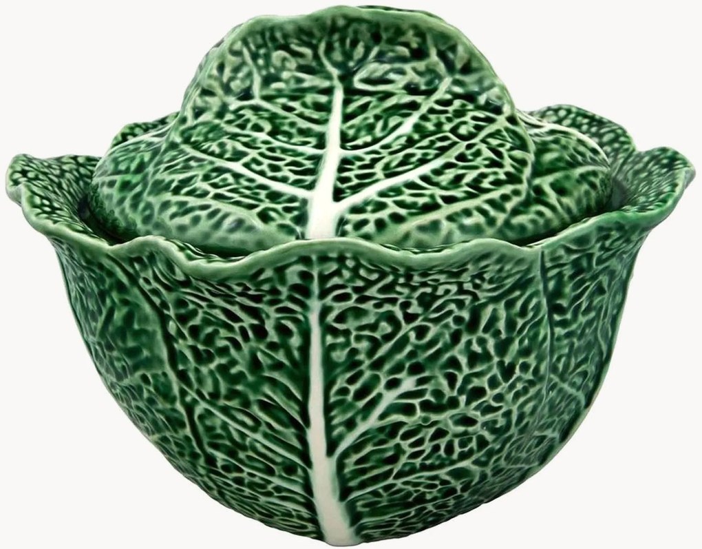 Handbeschilderde serveerschaal Cabbage met deksel