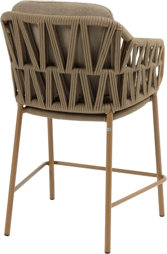 4 Seasons Outdoor Seasons Biarritz High Dining Chair Amber With Cushions (per ) Rope Taupe