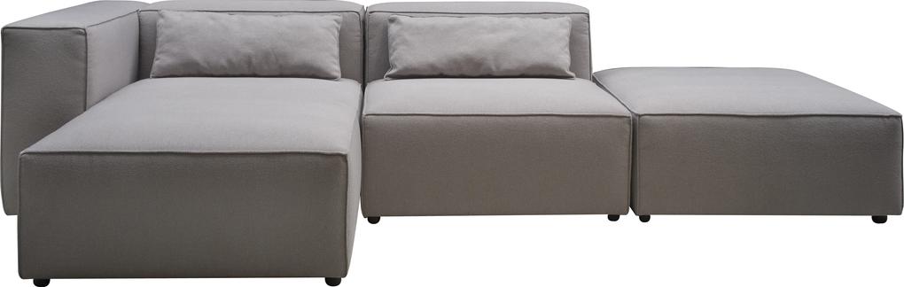 Cozyhouse | Hoekbank Buster element longchair + armedium: hoogte 70 cm x breedte grijs hoekbanken stof banken meubels | NADUVI outlet