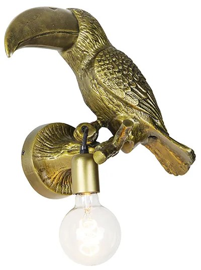 Vintage wandlamp messing - Animal Toekan Landelijk E27 rond Binnenverlichting Lamp