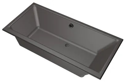 Xenz Kristal Ligbad - 160x75x48 - afvoer Midden - acryl - antraciet 6984-05