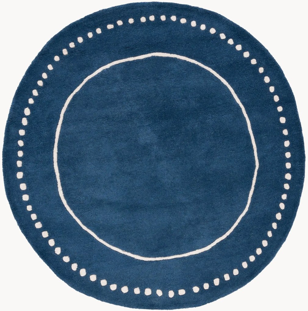 Rond handgetuft wollen vloerkleed Galilea