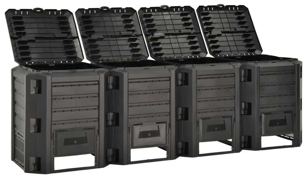 vidaXL Compostbak 1600 L zwart