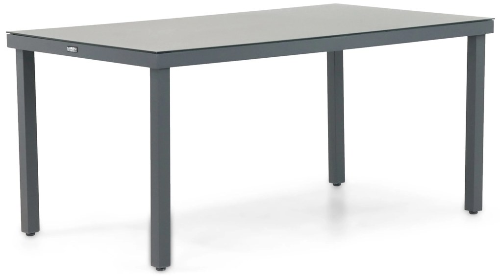 Dining Tuintafel rechthoekig 160 x 90 cm Aluminium/HPL Grijs Porto