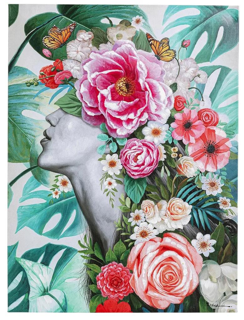 Kare Design Touched Flower Lady Jungle Bloemen Schilderij