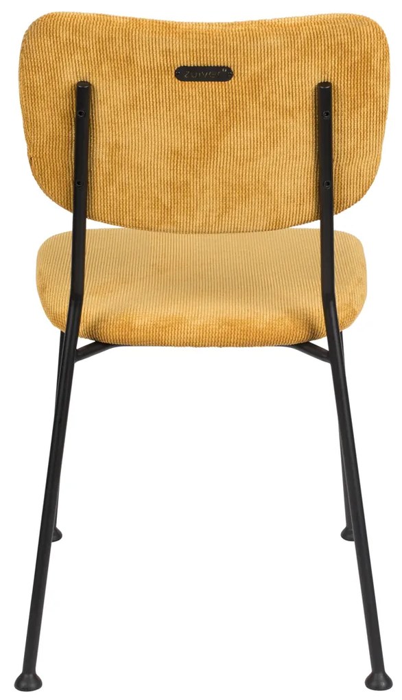 Zuiver Benson Design Eetkamerstoel Okergele Stof