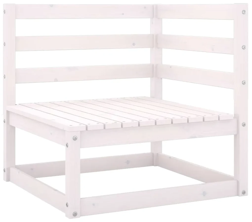 vidaXL 3-delige Loungeset massief grenenhout wit