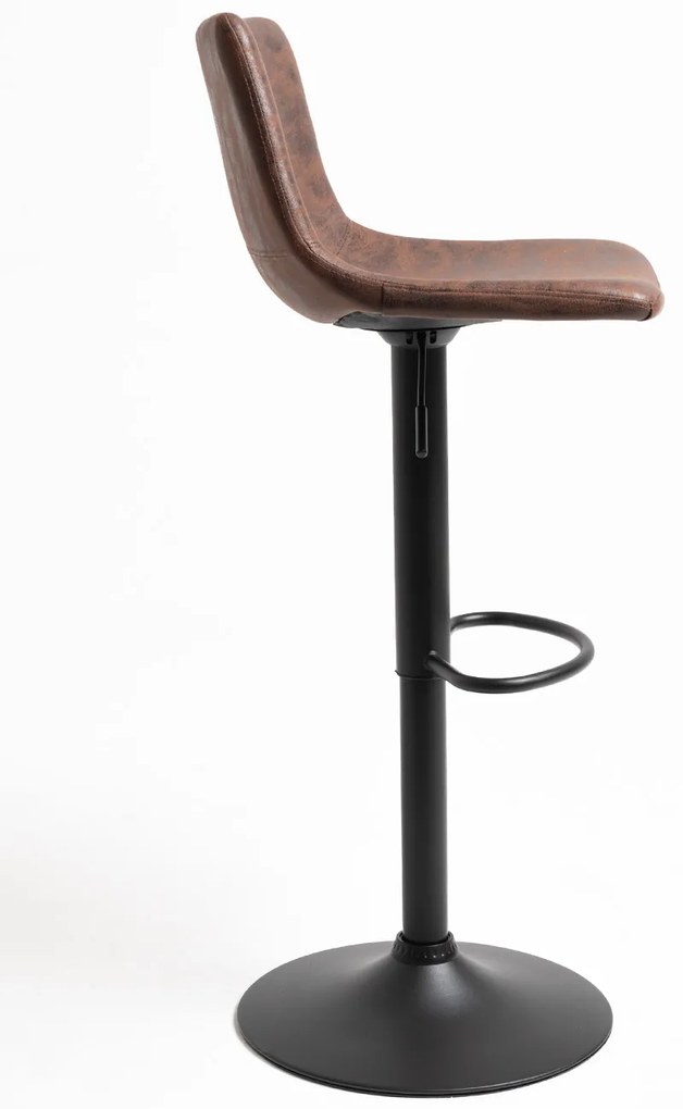 Yatis vintage bruine kunstleren kruk