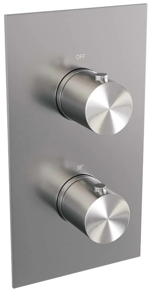 Brauer Brushed Edition complete inbouw regendouche met staafhanddouche, rechte wandarm en hoofddouche 30cm set 26 RVS geborsteld PVD