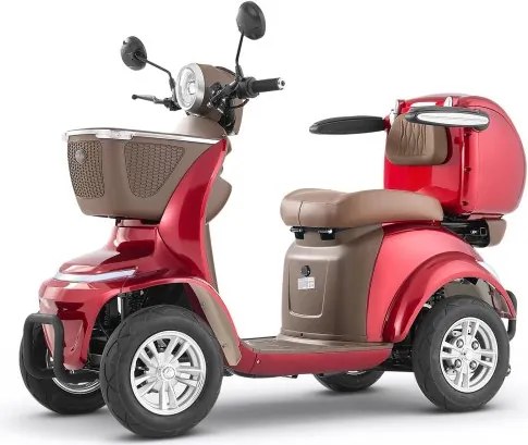 VEVOR elektrische scootmobiel met 4 wielen, draagvermogen 227 kg, actieradius 35 km, 3 versnellingen, 1000 W elektrische recreatieve rolstoel voor alle terreinen, maximale hellingshoek 20°
