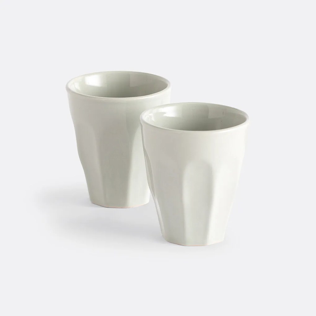 Set van 2 geribbelde koffiekopjes, Notele