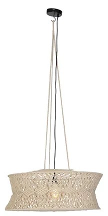 Oosterse hanglamp macramé 70 cm - LeonardOosters E27 rond Binnenverlichting Lamp