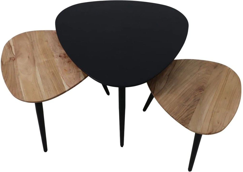 Modern Salontafel Peso set van 3 Bruin