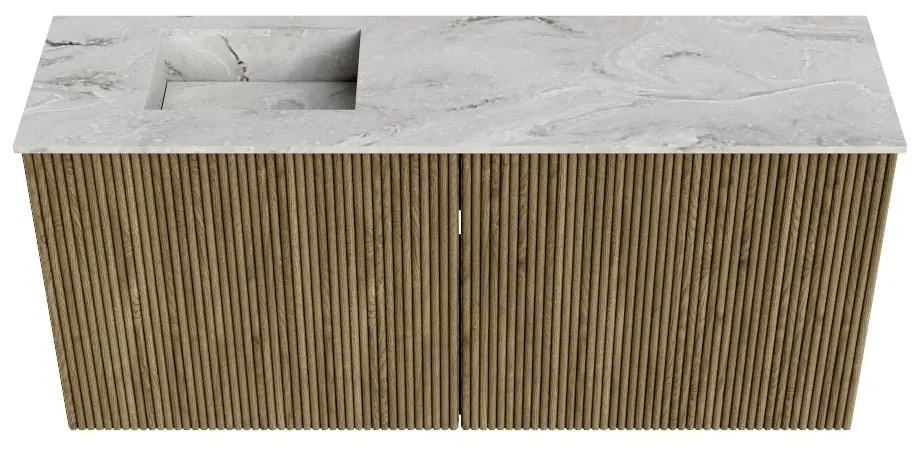 Mondiaz Joya DLux 90cm toiletmeubel dusk met wastafel faye links 1 kraangat glace