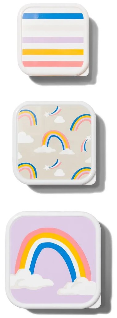 HEMA Snackbox Regenbogen 3-delig