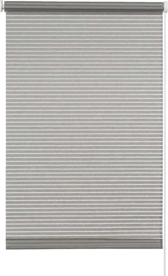 Rolgordijn lichtdoorlatend dessin - grijs - 60x190 cm - Leen Bakker