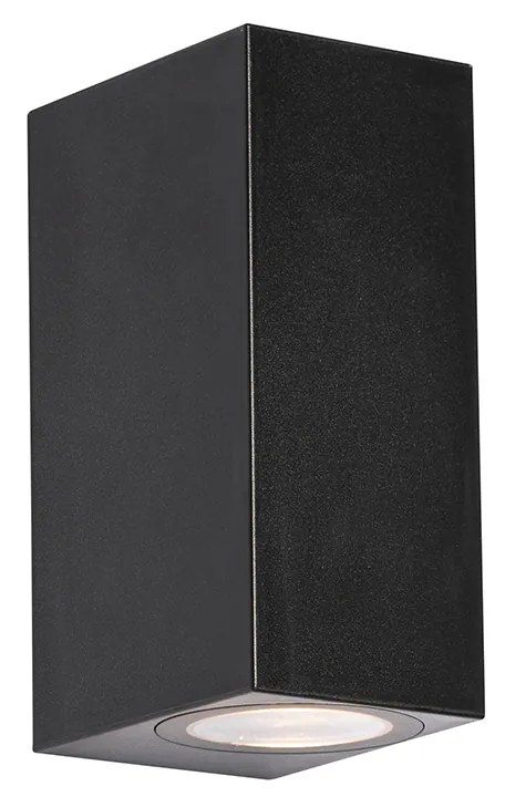 Moderne buiten wandlamp zwart kunststof 2-lichts - Baleno