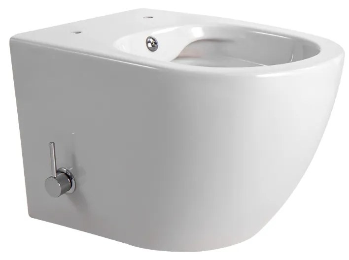 Sanigoods Pieter randloos toiletpot met bidetsproeier wit glans