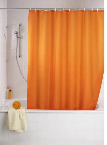 Wenko Variolock Douchegordijn polyester 180x200cm 100% polyester met anti schimmel behandeling oranje 20039100