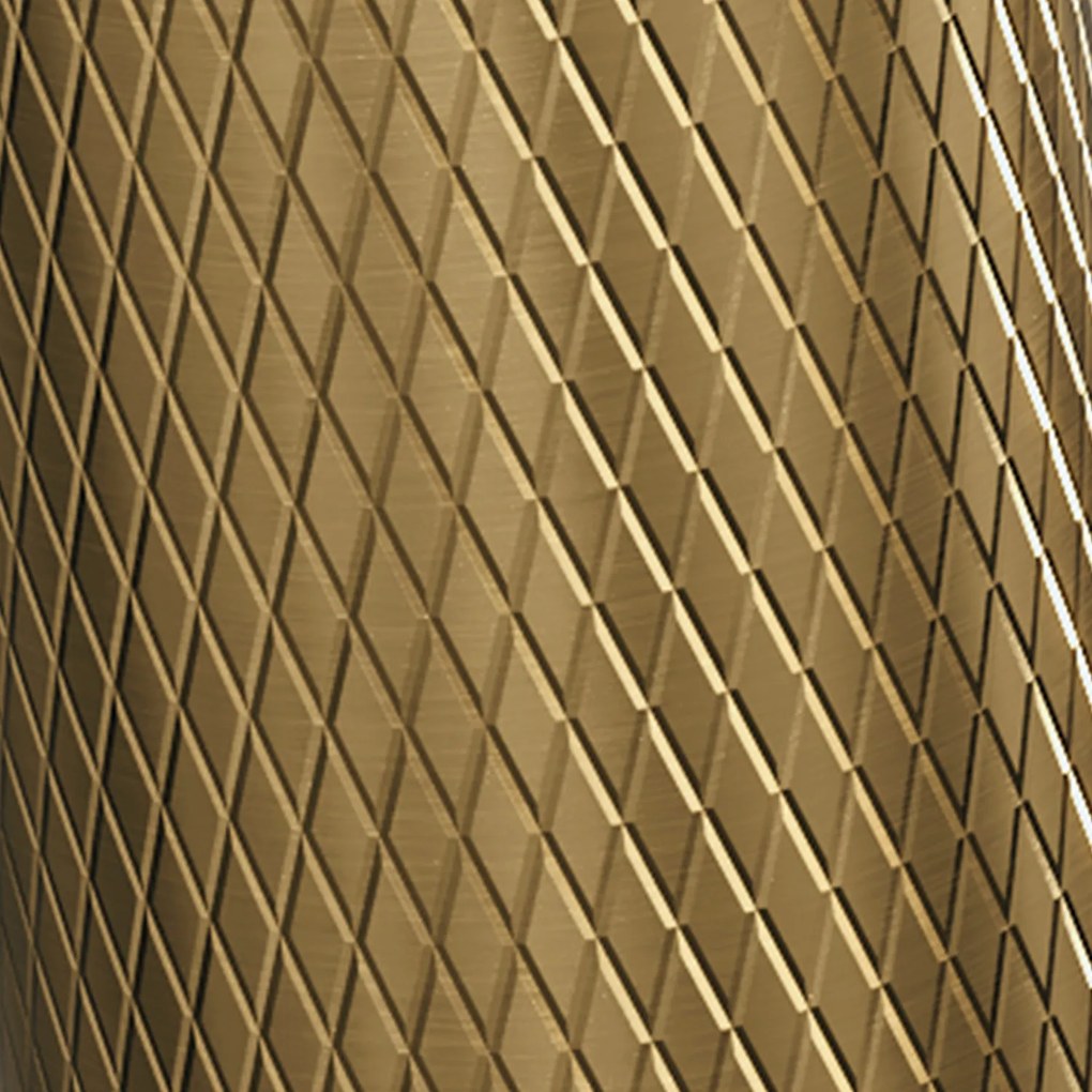 Brauer Gold Carving opbouw fonteinkraan met gebogen uitloop goud geborsteld PVD