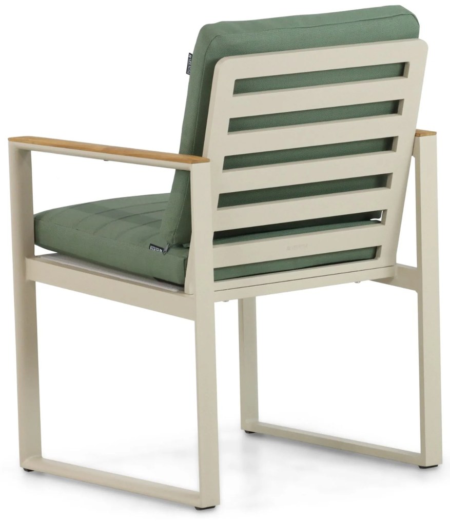 Tuinstoel Aluminium/Teak Taupe-naturel-bruin Lifestyle Garden Furniture Faro