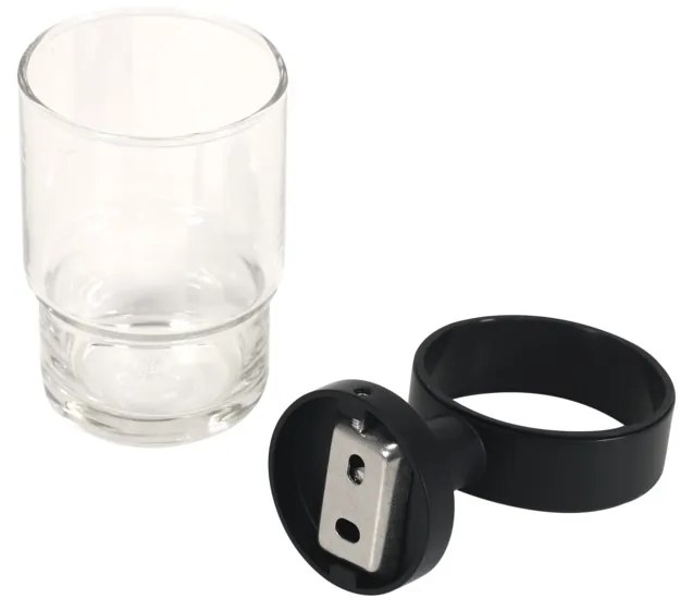 Plieger Vigo glashouder met glas mat zwart