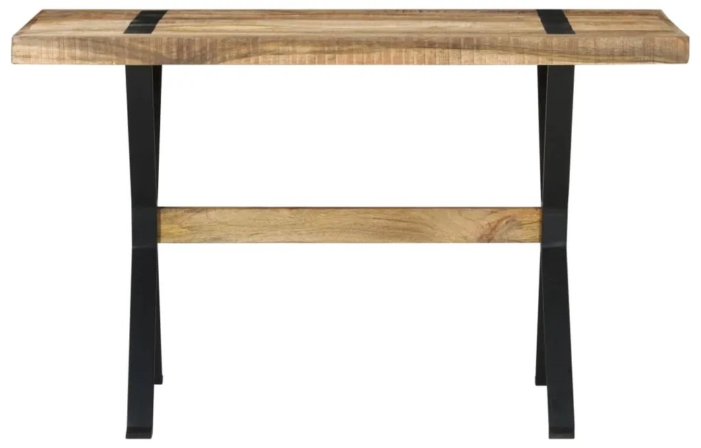 vidaXL Eettafel 120x60x76 cm ruw mangohout