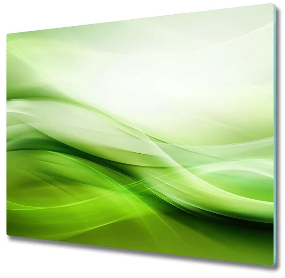 snijplank glas Groene golven achtergrond 60x52cm