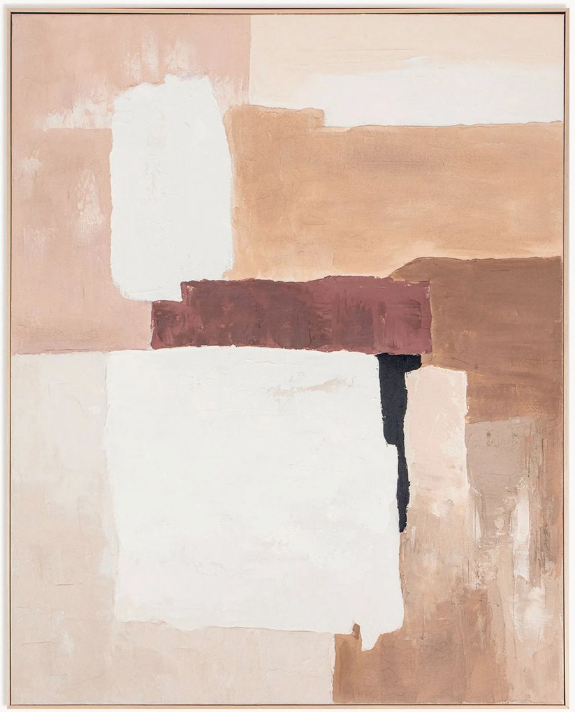 Handbeschilderd canvasdoek Desert Echo met houten frame