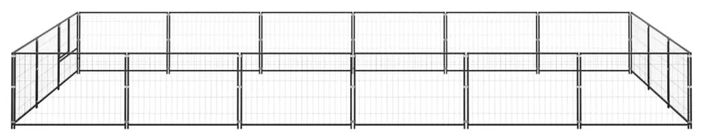 vidaXL Hondenkennel 18 m² staal zwart