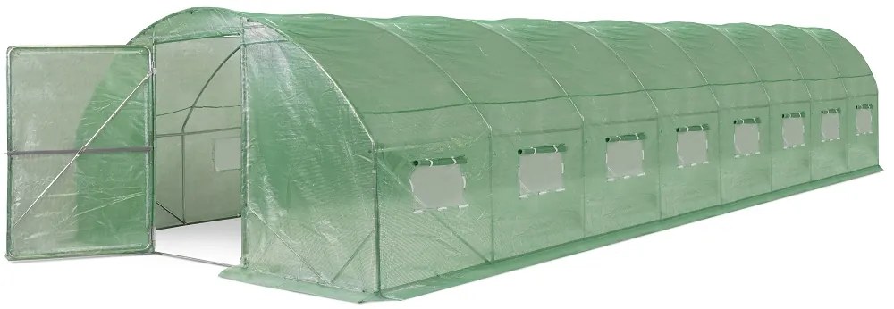 Folie tunnel 4x10m Garden Point groen met deur