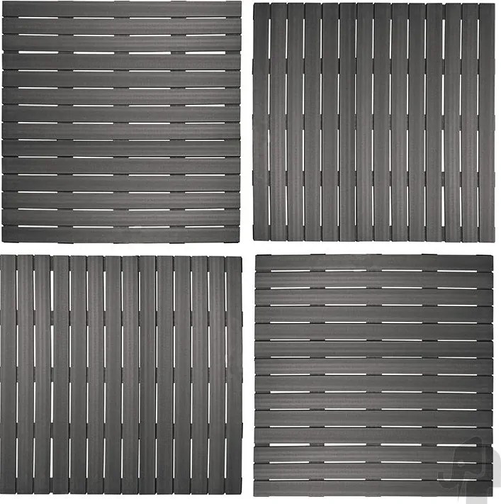 Terrastegel composiet 100 x 100 cm FSC antraciet (24 mm) massief