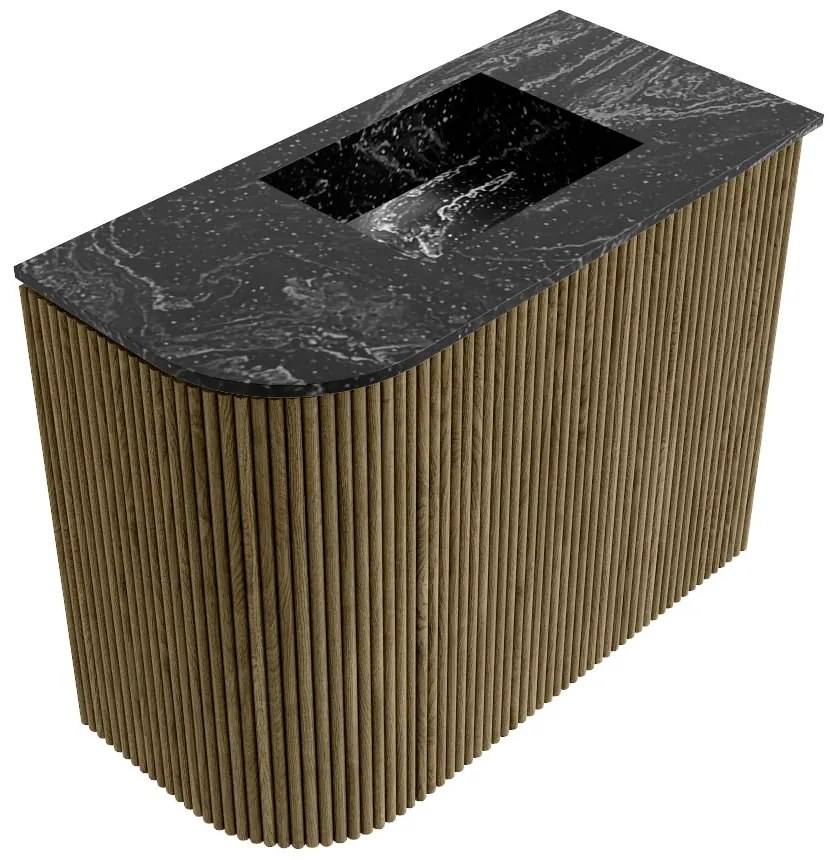 Mondiaz Joya DLux 50cm toiletmeubel ronding links dusk met wastafel faye rechts 1 kraangat lava