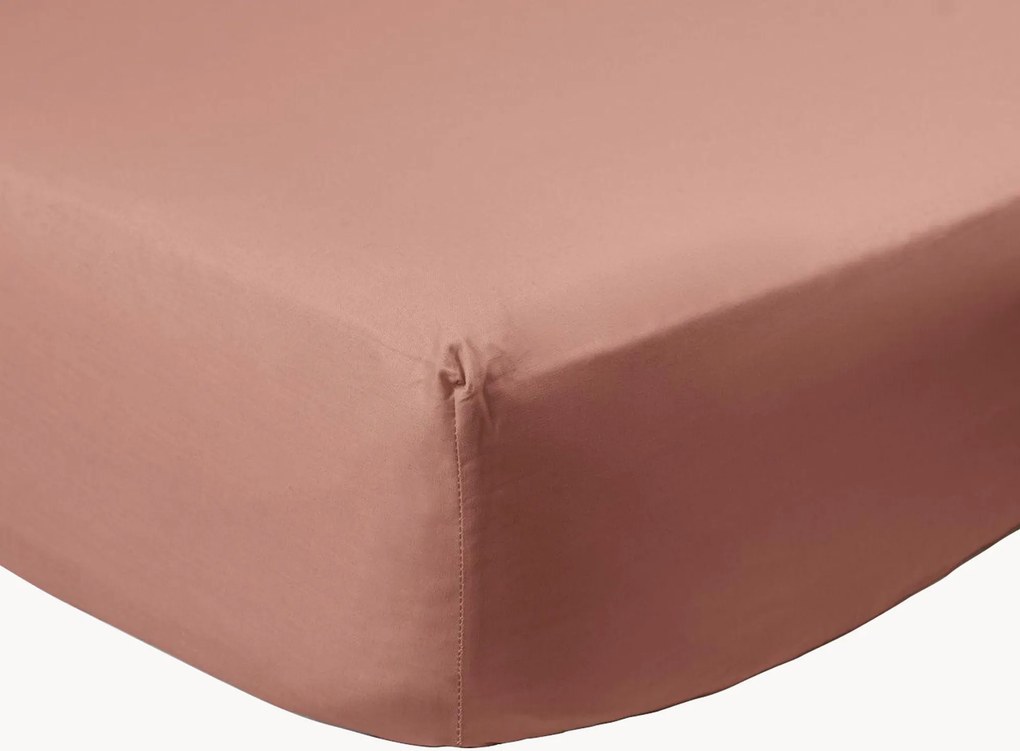 Perkal boxspring hoeslaken Antique Pink van katoen