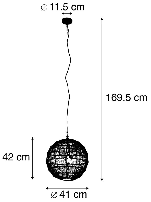 Moderne hanglamp messing 42 cm - Bolti Modern E27 Binnenverlichting Lamp