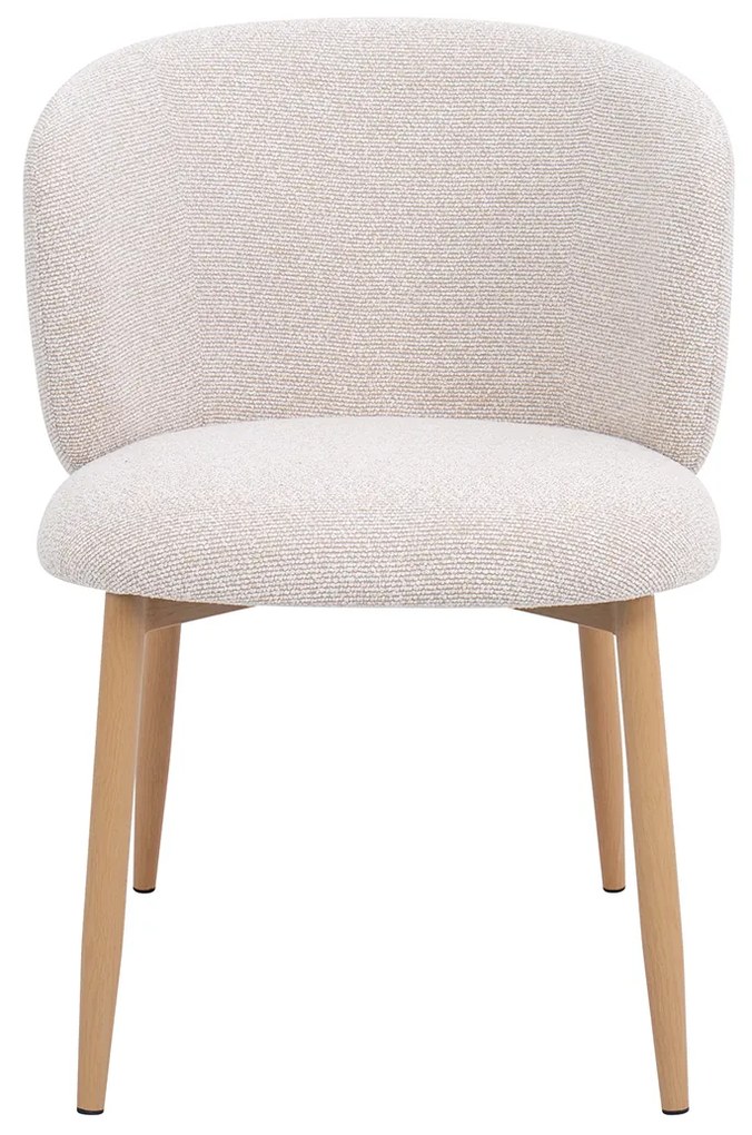 Eiken Eetkamerstoel Met Ronde Rug Creme