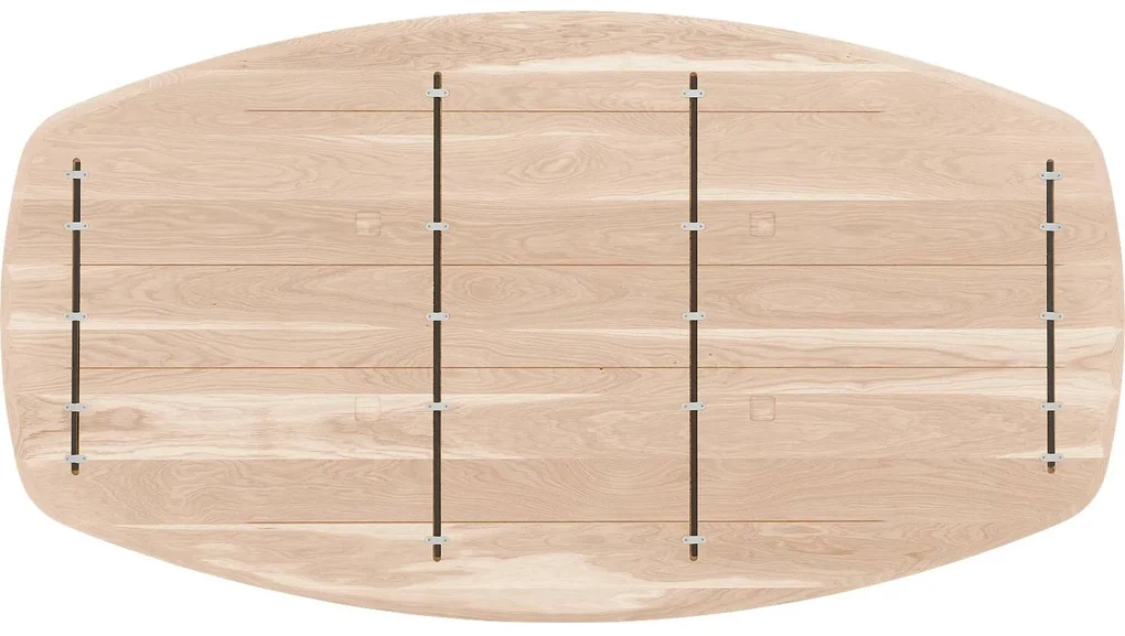 Goossens Excellent Eettafel Floyd, Semi ovaal 240 x 120 cm